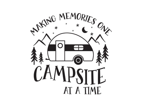 Making Memories One Campsite At A Time svg, png SVG Caffeinated SVGs 