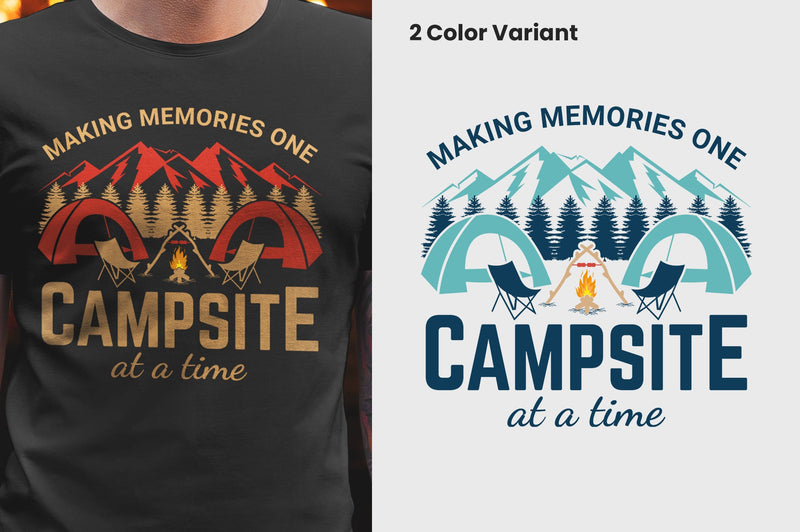 making memories one campsite at a time T-shirt Design SVG futivesvg 