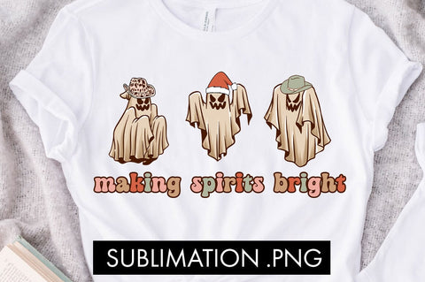 Making Spirits Bright Christmas PNG Sublimation Sublimation Freeling Design House 