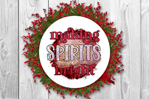 Making Spirits Bright Christmas Sublimation I Holiday PNG Sublimation Happy Printables Club 