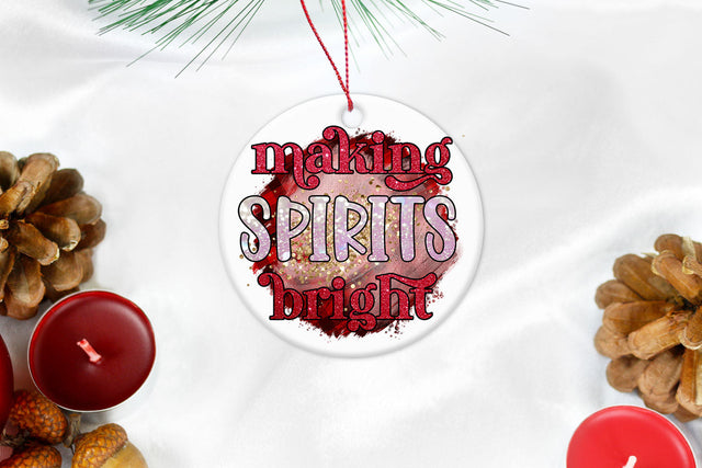 Making Spirits Bright Christmas Sublimation I Holiday PNG Sublimation Happy Printables Club 