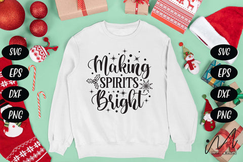 Making spirits Bright svg, Making Spirits svg, Spirits Bright svg, Christmas Svg SVG Isabella Machell 