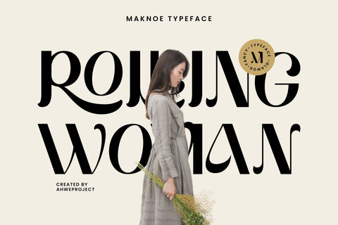 Maknoe - Classic Serif Typeface Font ahweproject 