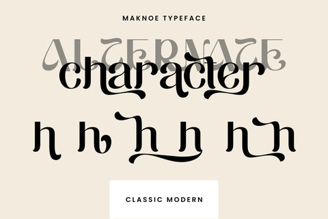 Maknoe - Classic Serif Typeface Font ahweproject 