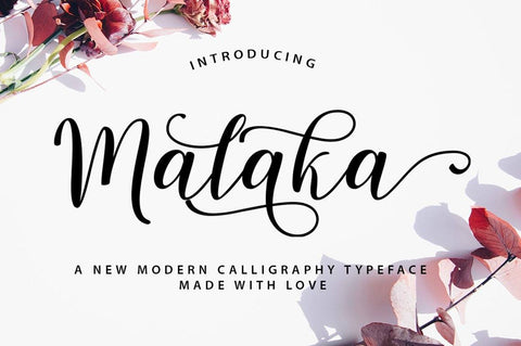 Malaka Script Font Poen1983 