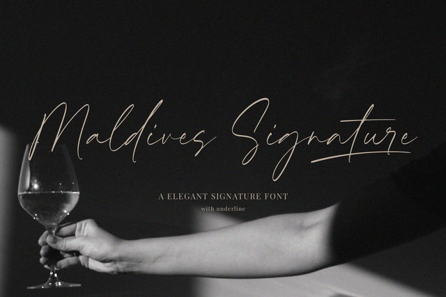 Maldives Signature - Elegant Signature Font Font Timur type 