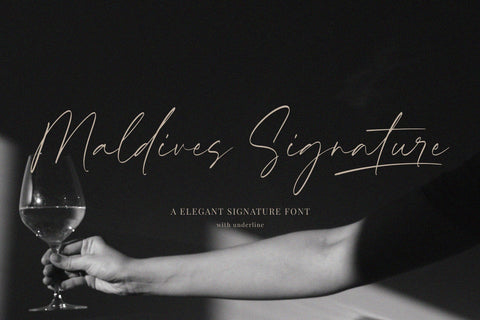 Maldives Signature - Elegant Signature Font Font Timur type 