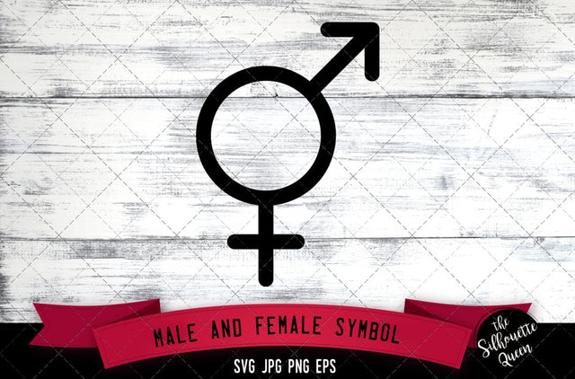 Male and Female Symbol Icon SVG -Vector Symbol Commercial & Personal Use- Cricut,Silhouette,Cameo,Vinyl Cut SVG Loveleen Kaur 