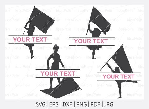 Male Color Guard SVG File, Marching Band Color Guard Split Monogram, Marching Band Heartbeat, Marching Band Woman split, Color Guard Split SVG Dinvect 