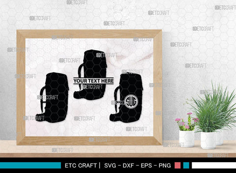 Male Hiker Monogram, Male Hiker Silhouette, Male Hiker SVG, Hiking Svg, Man Hiking Svg, Hiker Svg, SB00380 SVG ETC Craft 