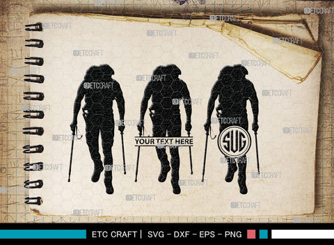 Male Hiker Monogram, Male Hiker Silhouette, Male Hiker SVG, Hiking Svg, Man Hiking Svg, Hiker Svg, SB00380 SVG ETC Craft 