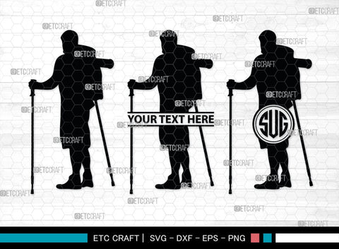 Male Hiker Monogram, Male Hiker Silhouette, Male Hiker SVG, Hiking Svg, Man Hiking Svg, Hiker Svg, SB00380 SVG ETC Craft 