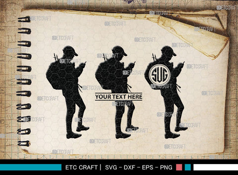 Male Hiker Monogram, Male Hiker Silhouette, Male Hiker SVG, Hiking Svg, Man Hiking Svg, Hiker Svg, SB00380 SVG ETC Craft 