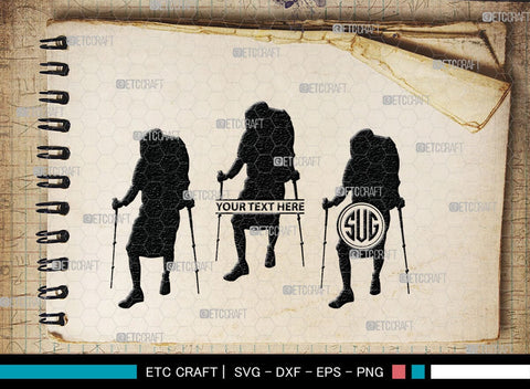 Male Hiker Monogram, Male Hiker Silhouette, Male Hiker SVG, Hiking Svg, Man Hiking Svg, Hiker Svg, SB00380 SVG ETC Craft 