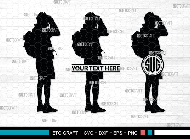 Male Hiker Monogram, Male Hiker Silhouette, Male Hiker SVG, Hiking Svg, Man Hiking Svg, Hiker Svg, SB00380 SVG ETC Craft 