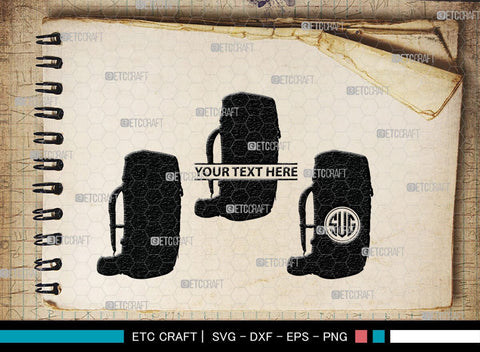 Male Hiker Monogram, Male Hiker Silhouette, Male Hiker SVG, Hiking Svg, Man Hiking Svg, Hiker Svg, SB00380 SVG ETC Craft 