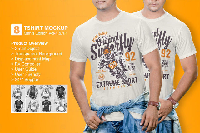 Male T-shirt Mock-up Mock Up Photo SH_Tee store 