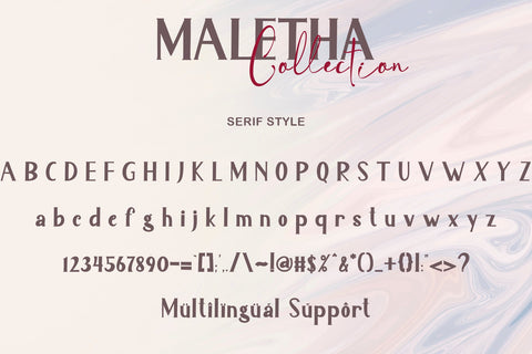 Maletha Collection Font Prasetya Letter 