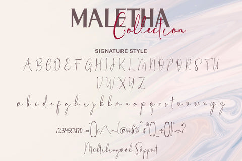 Maletha Collection Font Prasetya Letter 
