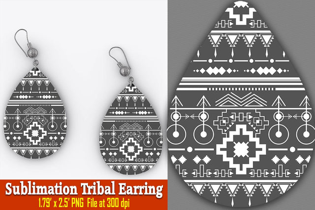 Malia Tribal Earring Sublimation Ethnic Touch 