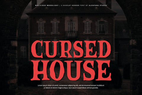 Malicious Moonlight - Display Font Font Alpaprana Studio 