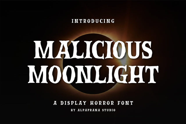Malicious Moonlight - Display Font Font Alpaprana Studio 