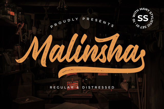 Malinsha Script Font Arterfak Project 