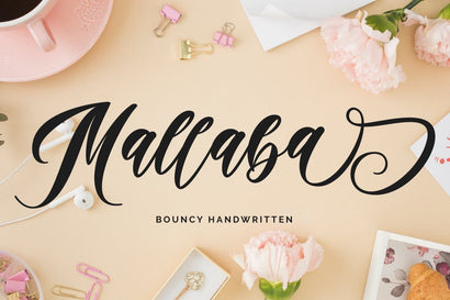 Mallaba - Bouncy Handwritten Font Fallen Graphic Studio 