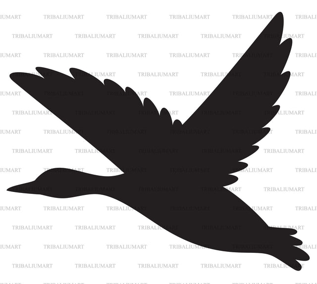 Mallard duck flying SVG TribaliumArtSF 