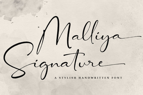 Malliya Signature Font Font Kotak Kuning Studio 
