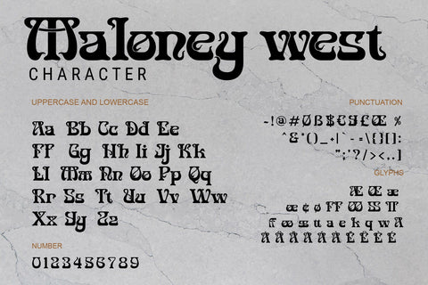 Maloney West Font letterstockstd 