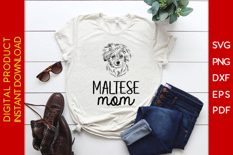 Maltese Mom SVG PNG PDF Cut File SVG Creativedesigntee 