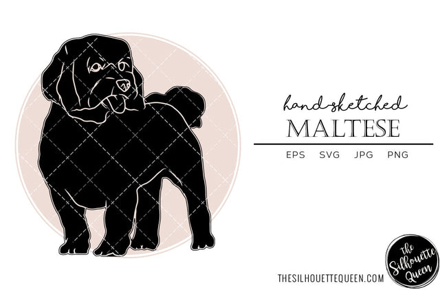 Maltese Sketch SVG Loveleen Kaur 