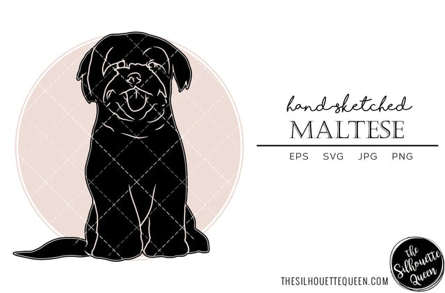 Maltese Sketch SVG Loveleen Kaur 
