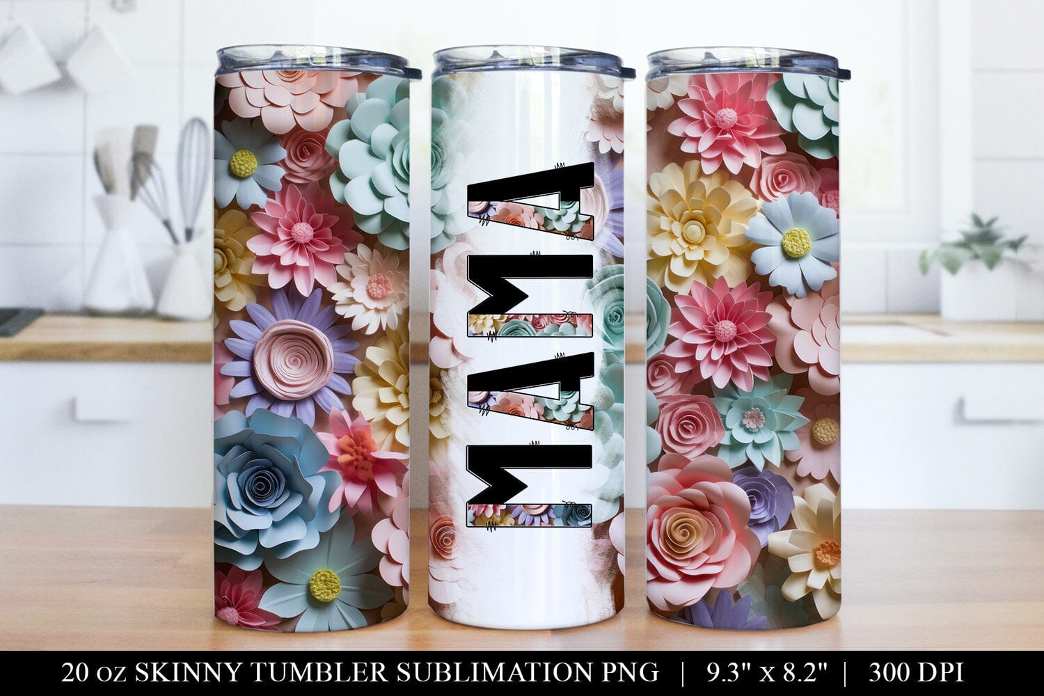 Mama Tumbler PNG Sublimation, SKINNY TUMBLER 20oz Png - So Fontsy