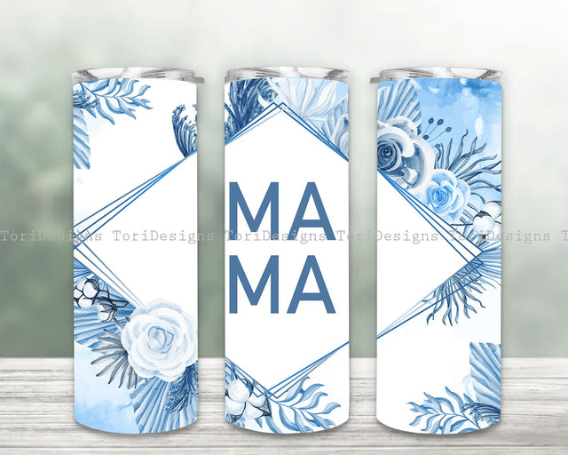 Mama 20oz Skinny Tumbler Wrap, Mama Boho Tumbler Sublimation Wrap, Boho 20oz Skinny Tumbler, Sublimation Design Sublimation ToriDesigns 