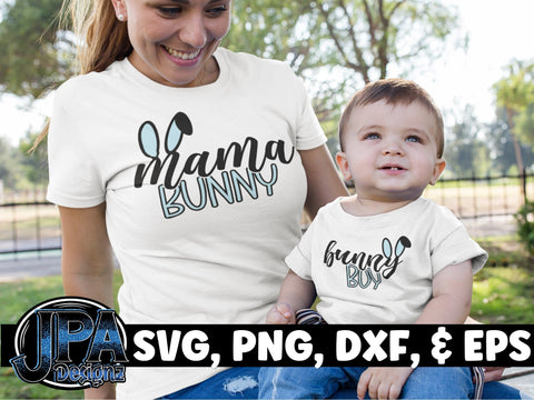 Mama and Mini Bunny Boy SVG JPA Designz 