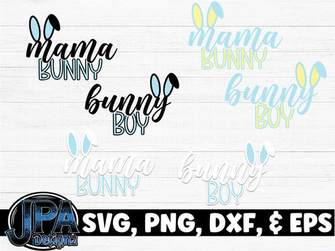 Mama and Mini Bunny Boy SVG JPA Designz 