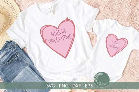 Mama and Mini Valentine Tshirt SVG-Valentine SVG SVG Linden Valley Designs 