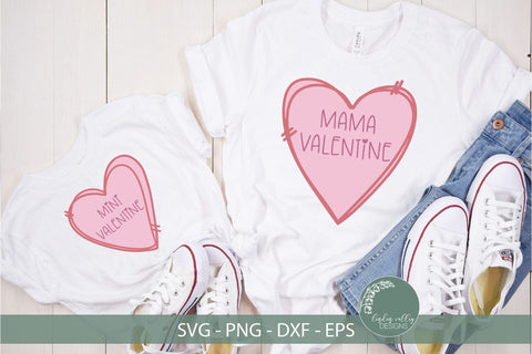 Mama and Mini Valentine Tshirt SVG-Valentine SVG SVG Linden Valley Designs 