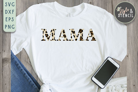 Mama Babe Mini Bundle SVG - Leopard Mama Babe SVG Style and Stencil 