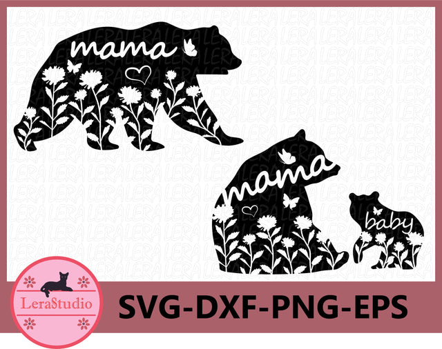 Mama Baby Bear svg SVG Lerastudio 