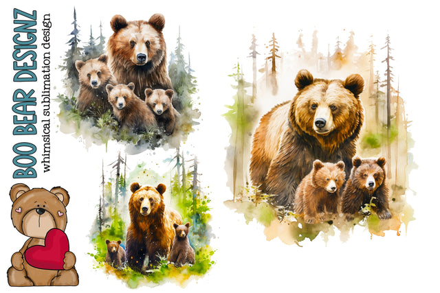 Mama Bear Clipart Sublimation Boo Bear Designz 