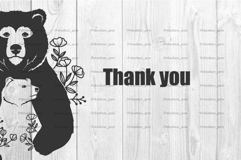 Mama Bear Flowers SVG Clip Art Graphic SVG dadan_pm 