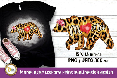 Mama Bear Leopard Print Sublimation Design Sublimation Dina.store4art 