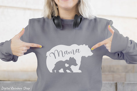 Mama bear SVG, baby bear Svg, mom svg, mother and baby, cubs SVG Digital Rainbow Shop 