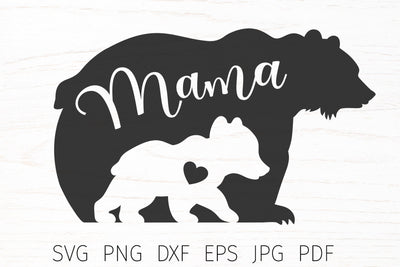 Mama bear SVG, baby bear Svg, mom svg, mother and baby, cubs SVG Digital Rainbow Shop 