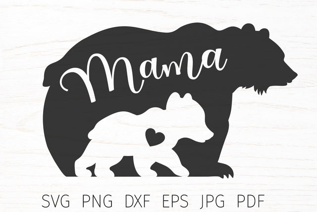 Mama bear SVG, baby bear Svg, mom svg, mother and baby, cubs SVG Digital Rainbow Shop 