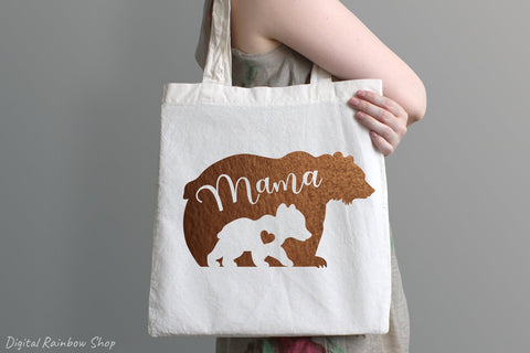 Mama bear SVG, baby bear Svg, mom svg, mother and baby, cubs SVG Digital Rainbow Shop 