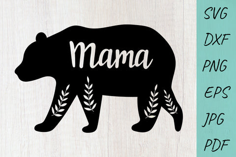 Mama bear Svg file, Mothers Day Svg, Bear floral Svg SVG Irina Ostapenko 